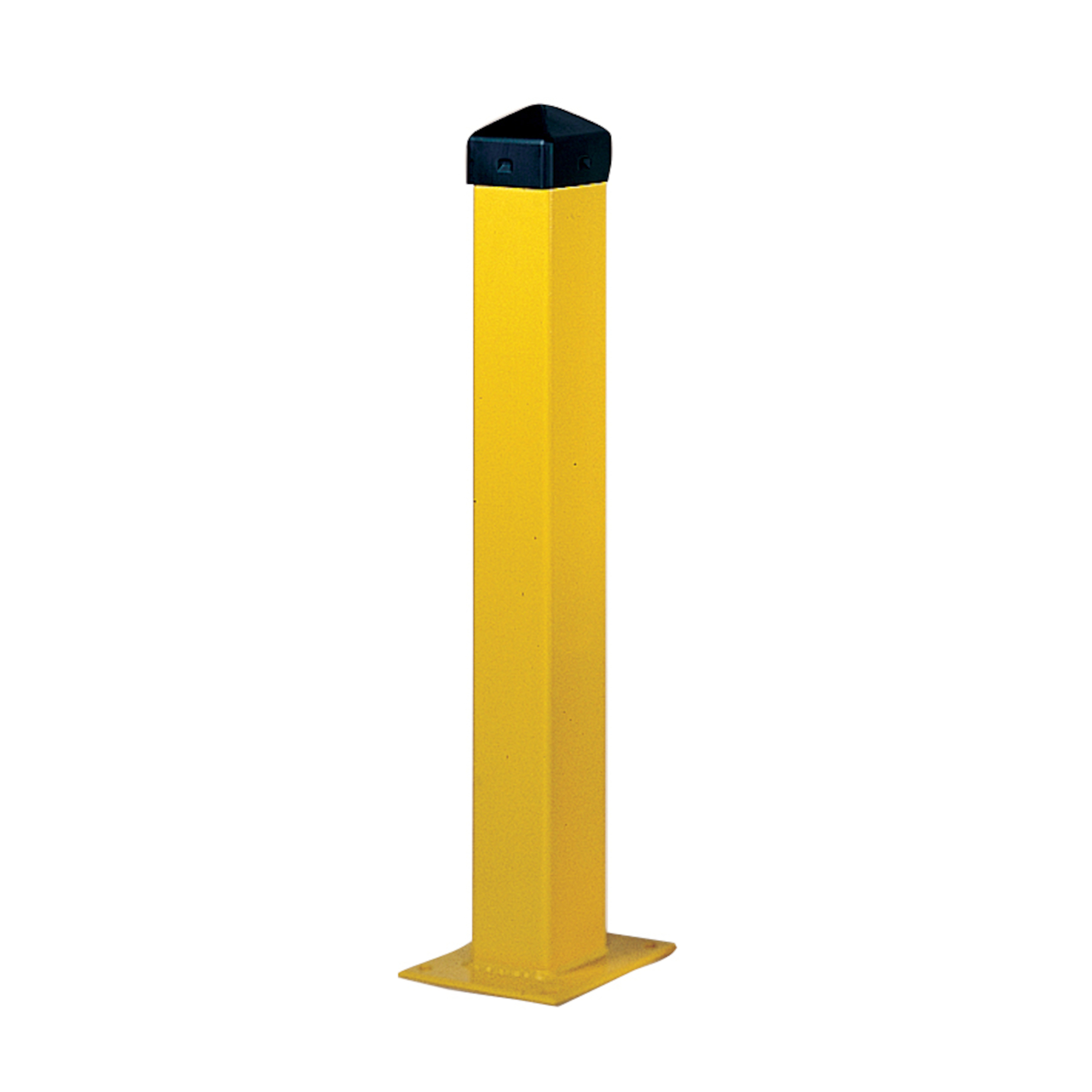 Eagle Steel Square Bollard Post — 5in. x 24in., 1/4in. Thick, Yellow, High-Visibility, Model# 1752